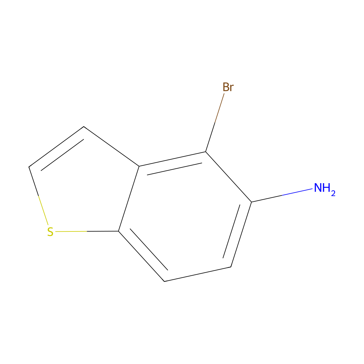 5-Amino-4-bromobenzothiophene molecular structure, CAS 4965-27-9