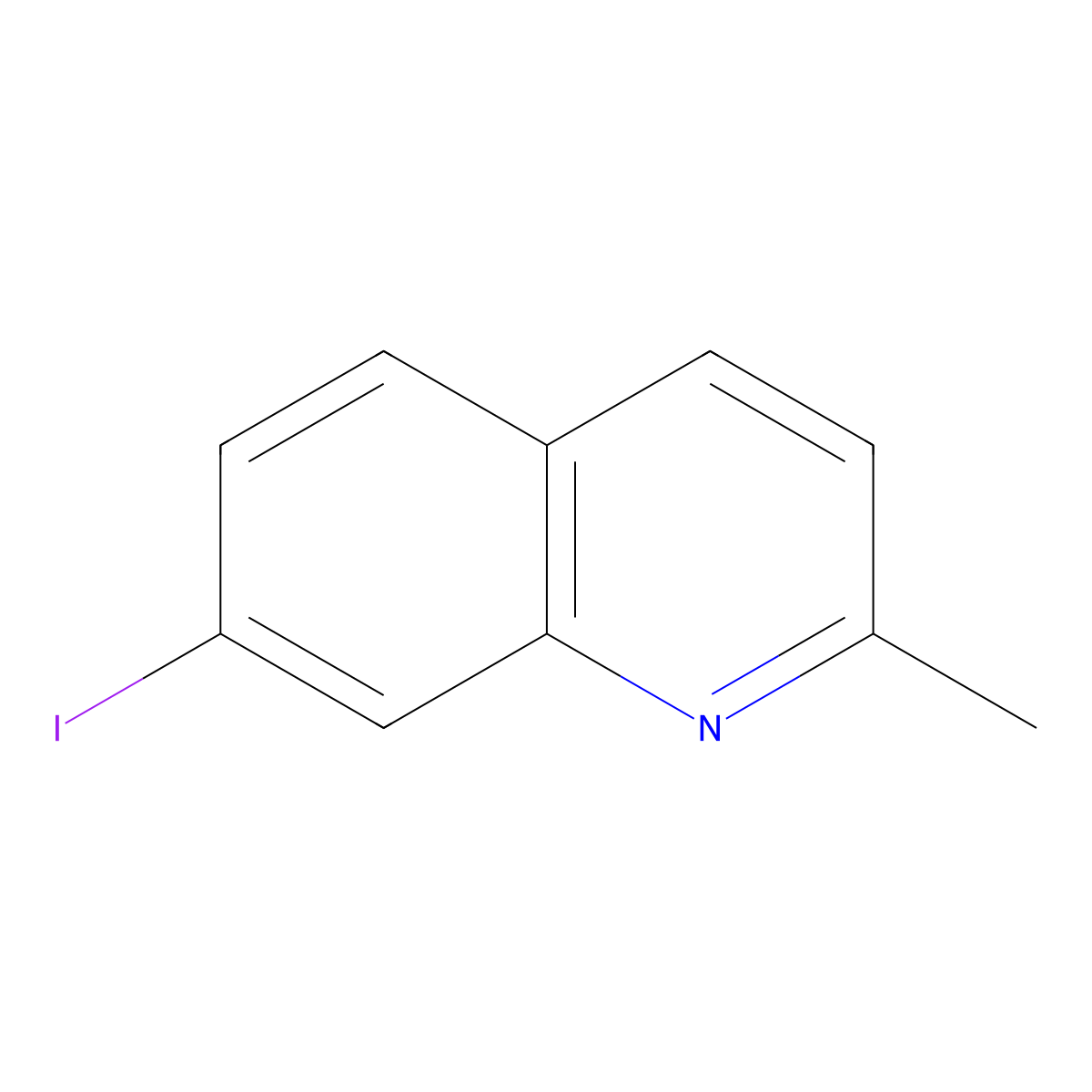 7-Iodo-2-methylquinoline molecular structure, CAS 4965-35-9