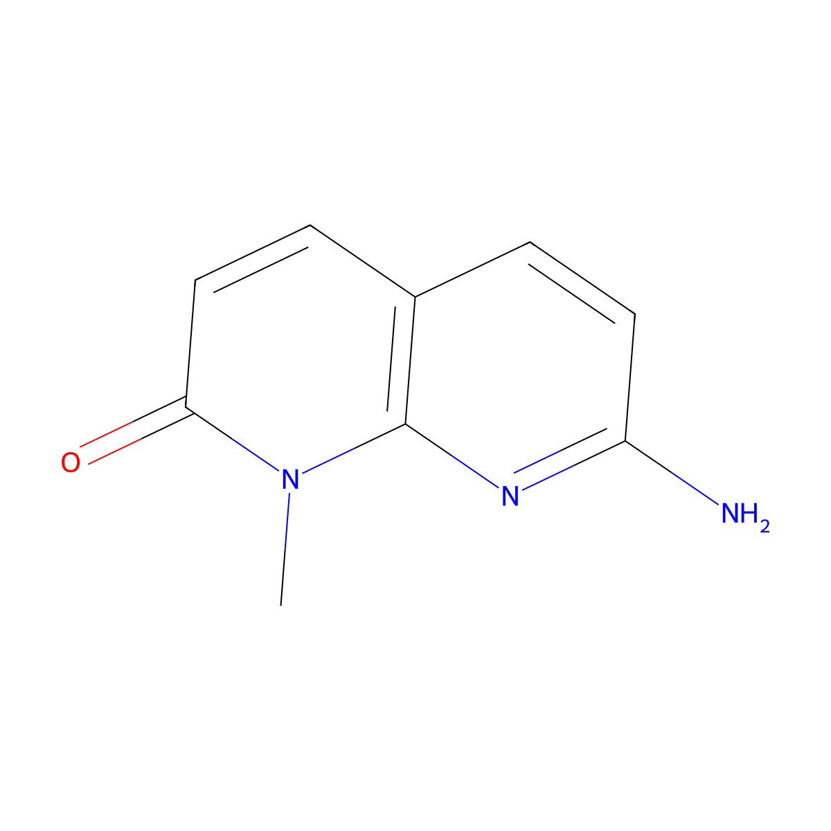 7-Amino-1-methyl-1,8-naphthyridin-2(1H)-one molecular structure, CAS 49655-99-4