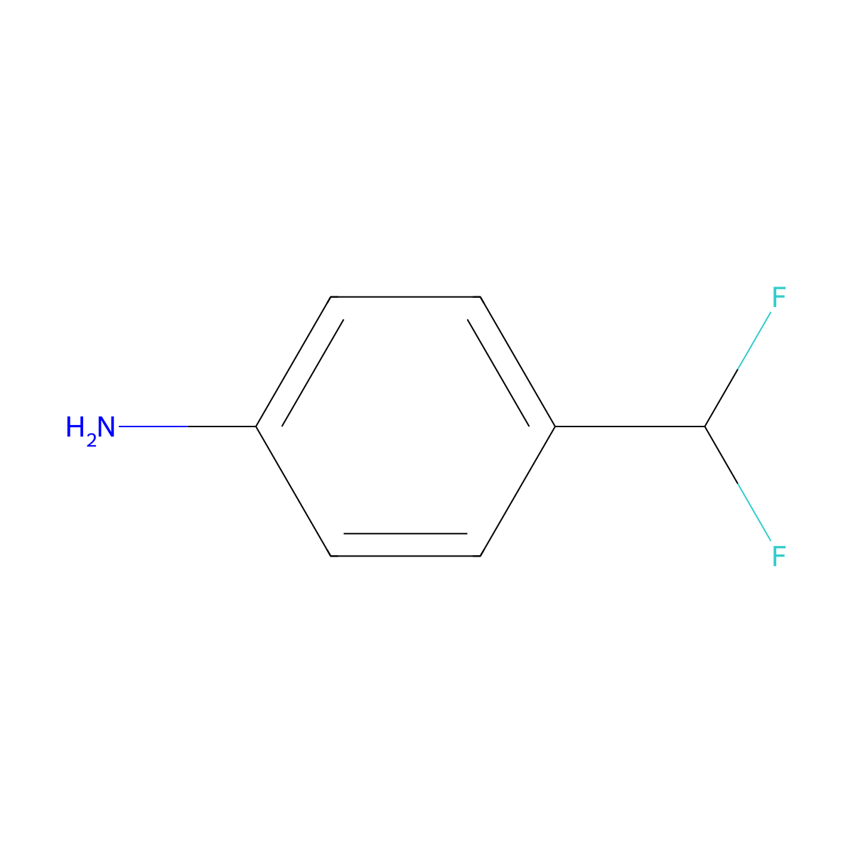 4-(Difluoromethyl)aniline molecular structure, CAS 49658-26-6