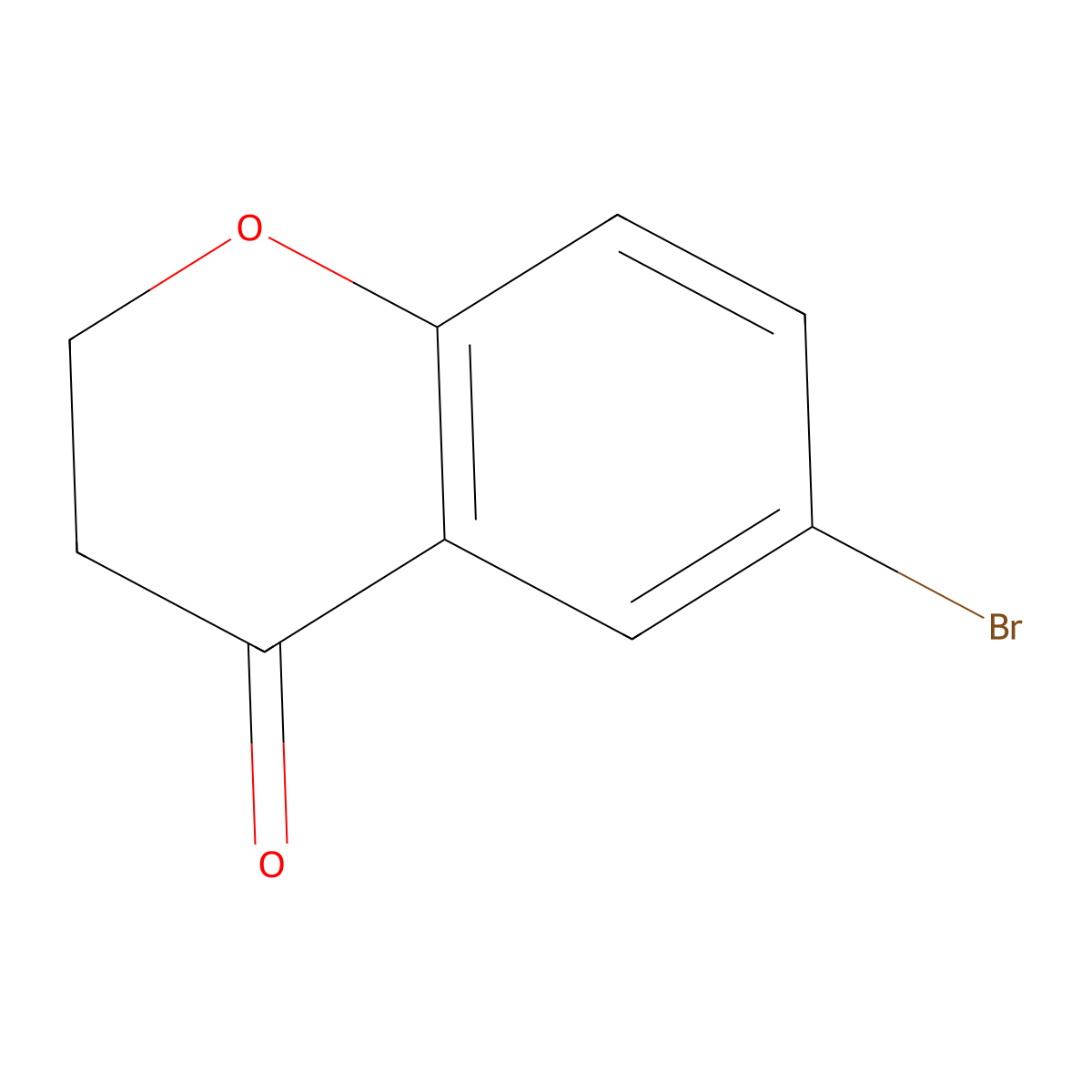 6-bromo-3,4-dihydro-2H-1-benzopyran-4-one molecular structure, CAS 49660-57-3