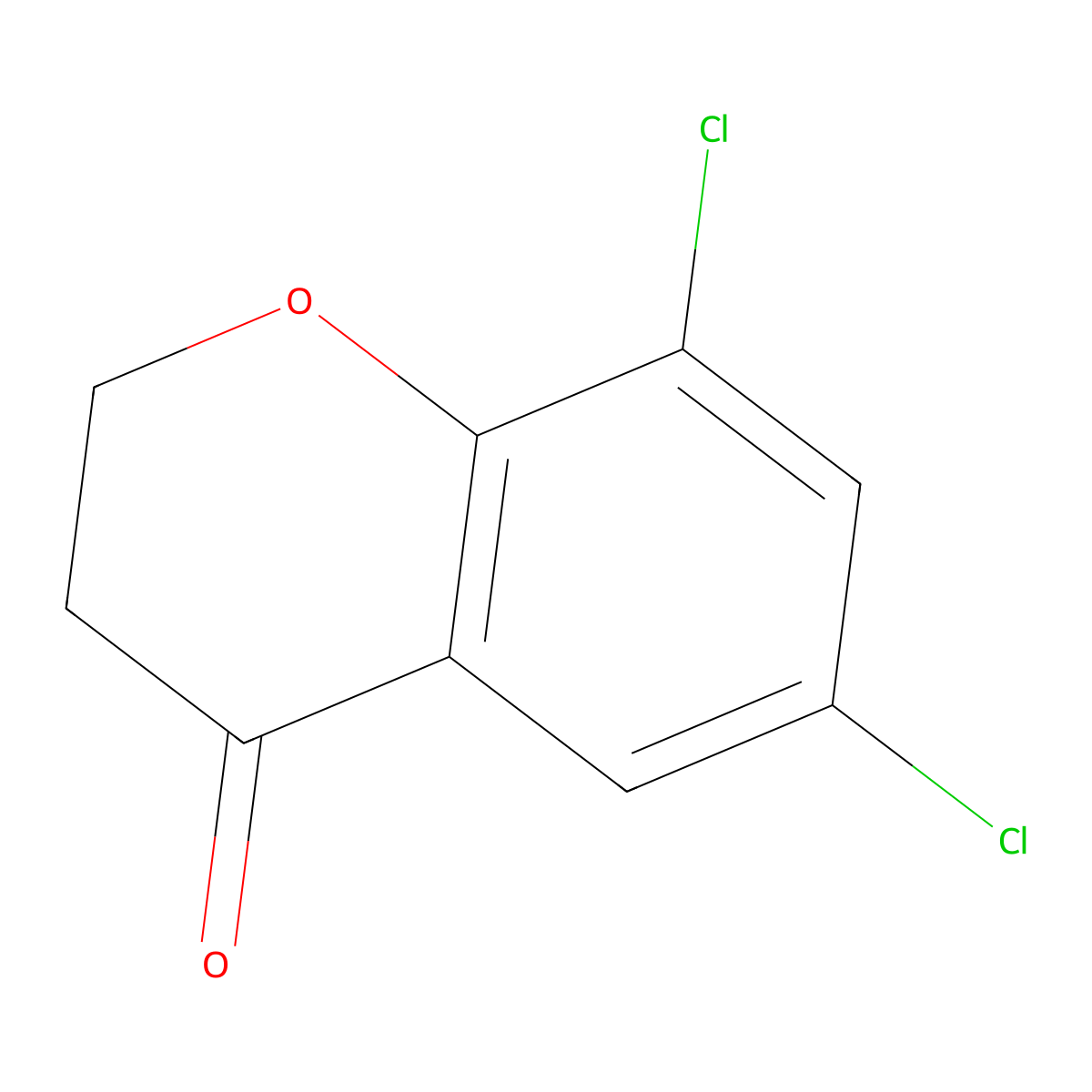 6,8-dichloro-3,4-dihydro-2H-1-benzopyran-4-one molecular structure, CAS 49660-60-8