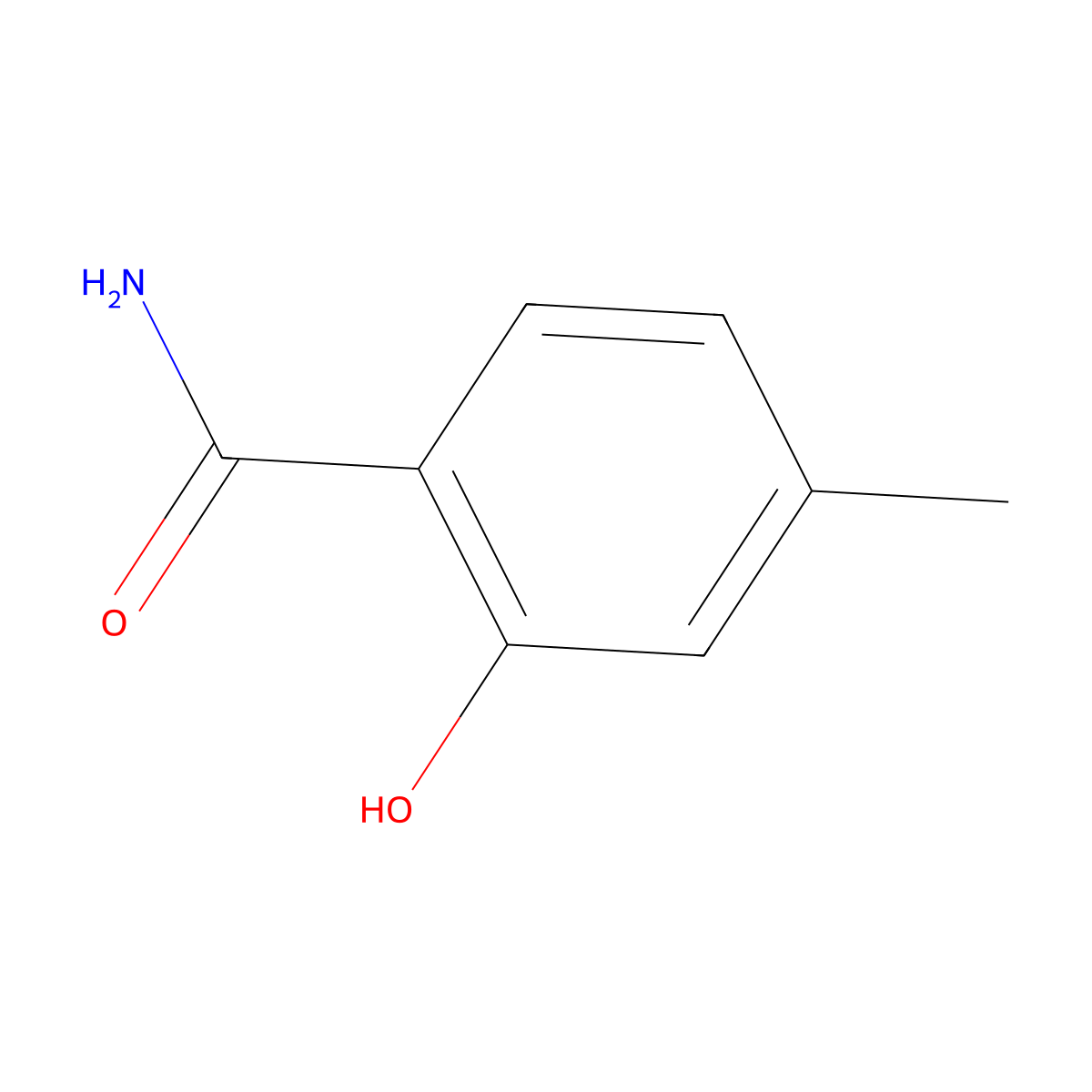 2-Hydroxy-4-methylbenzamide molecular structure, CAS 49667-22-3