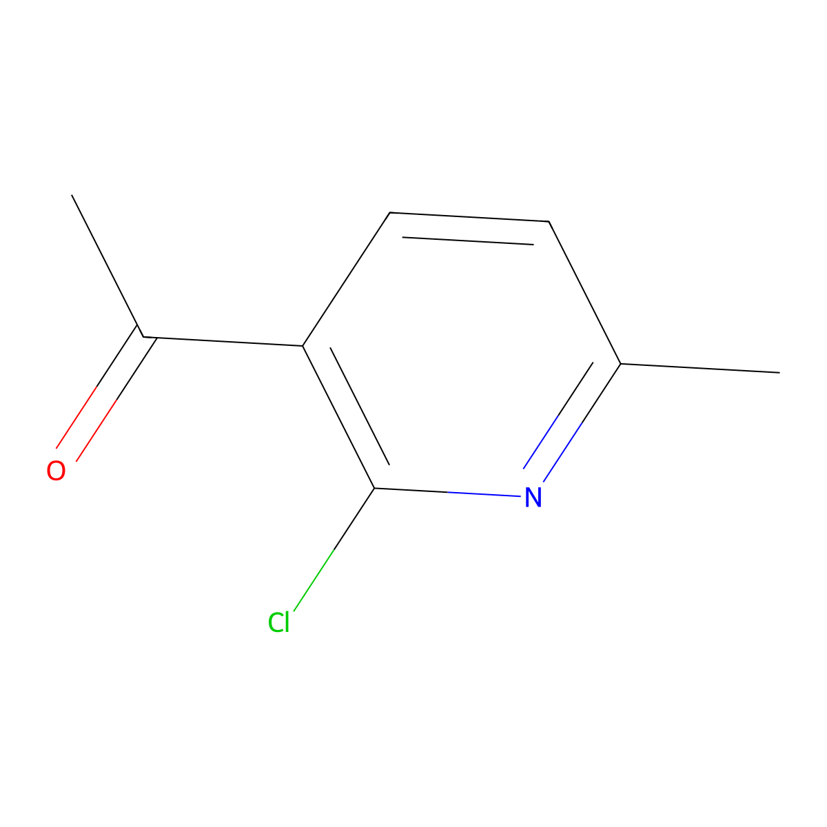 1-(2-Chloro-6-methylpyridin-3-YL)ethanone molecular structure, CAS 49667-29-0