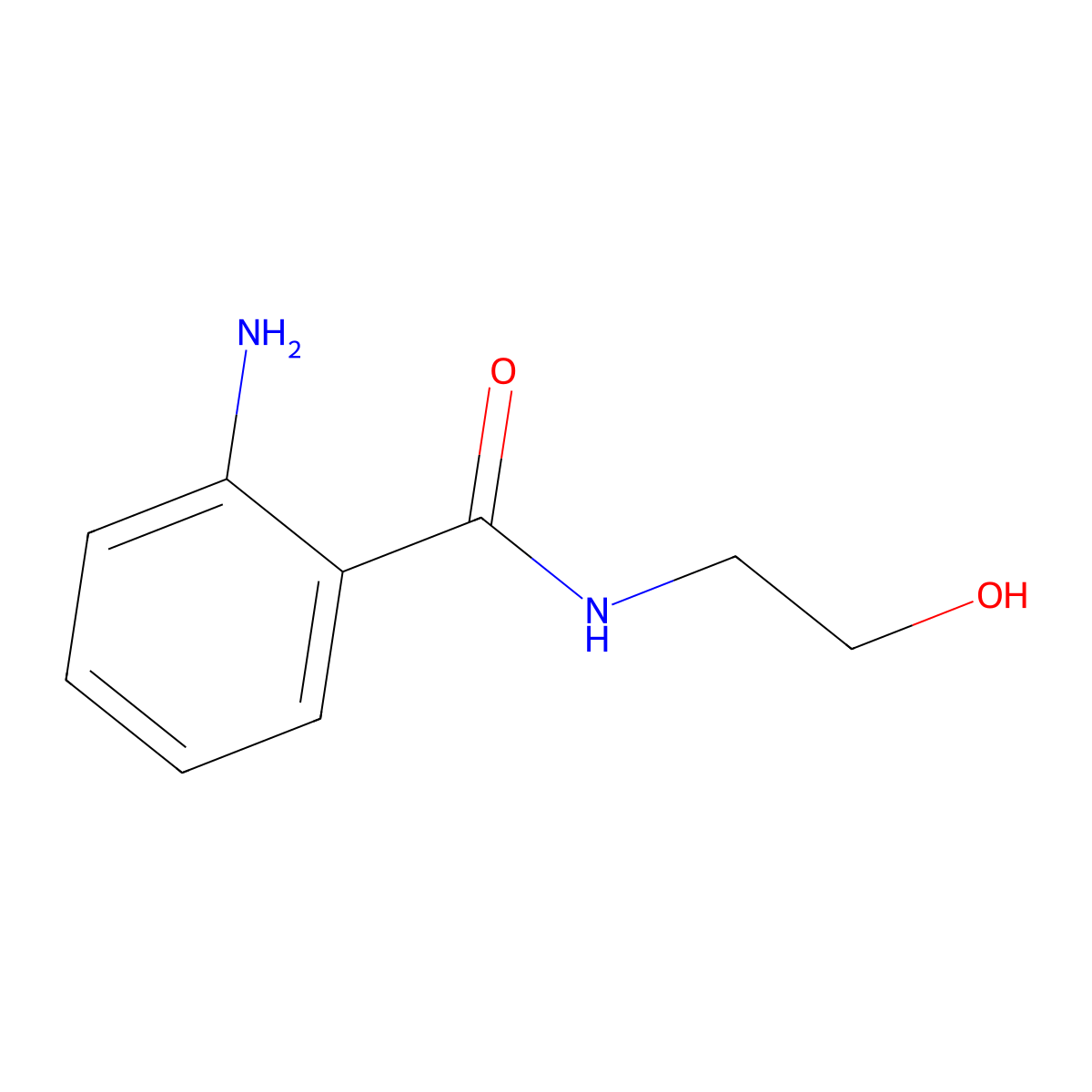 2-Amino-N-(2-hydroxyethyl)benzamide molecular structure, CAS 49667-81-4