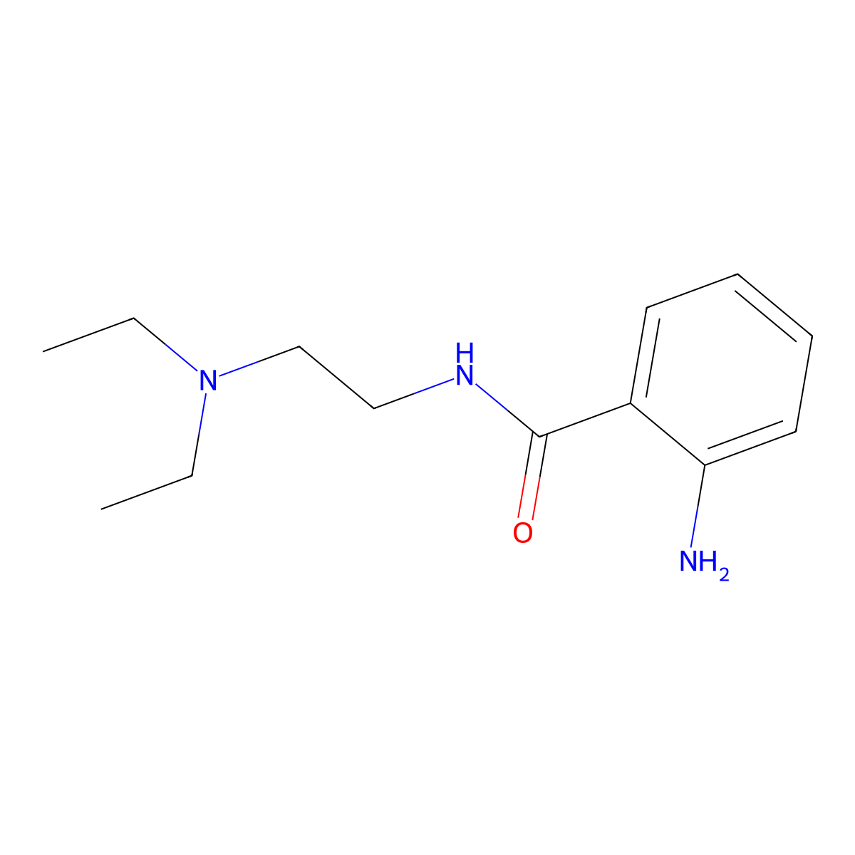 2-Amino-N-[2-(diethylamino)ethyl]benzamide molecular structure, CAS 49667-85-8