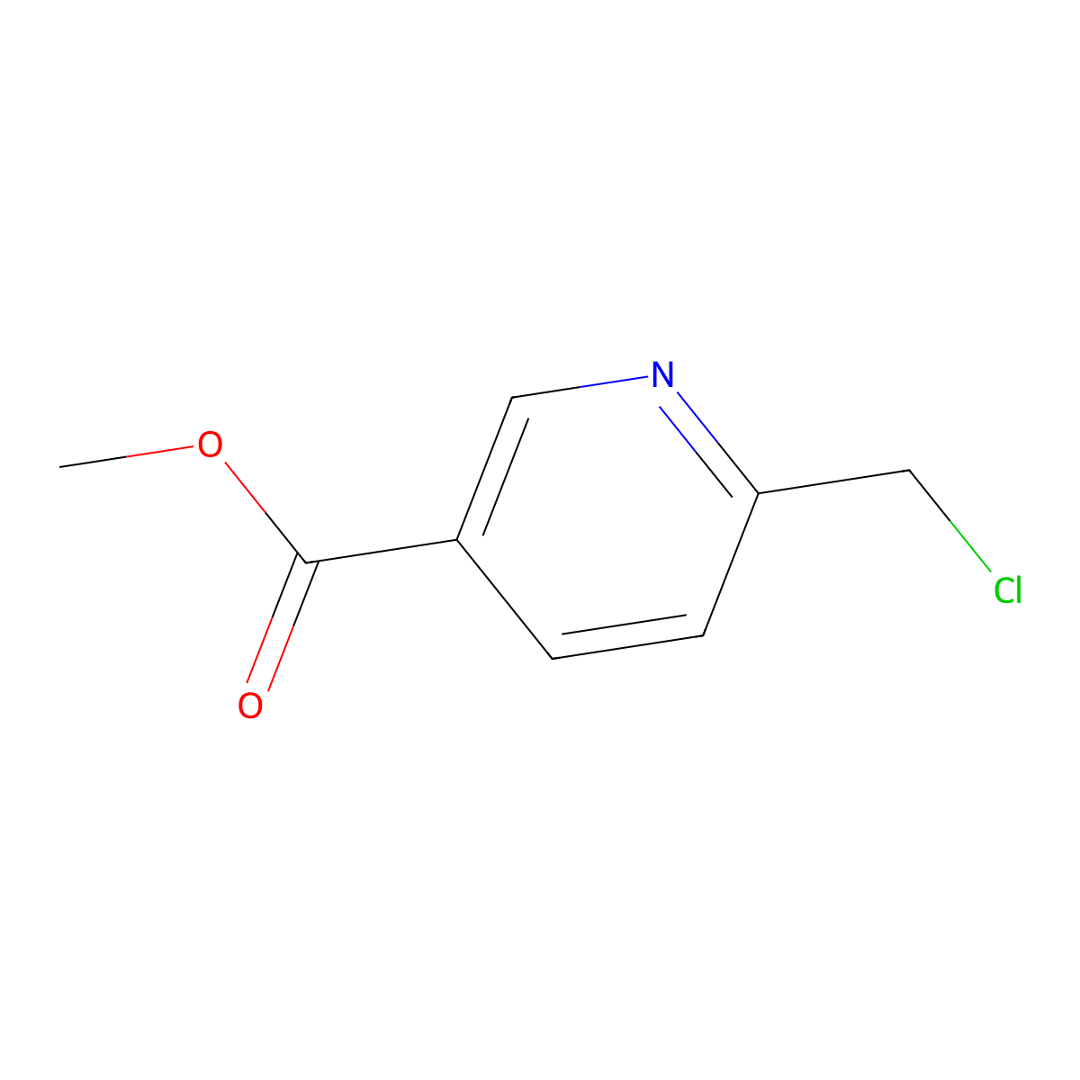 Methyl 6-(chloromethyl)nicotinate molecular structure, CAS 49668-90-8