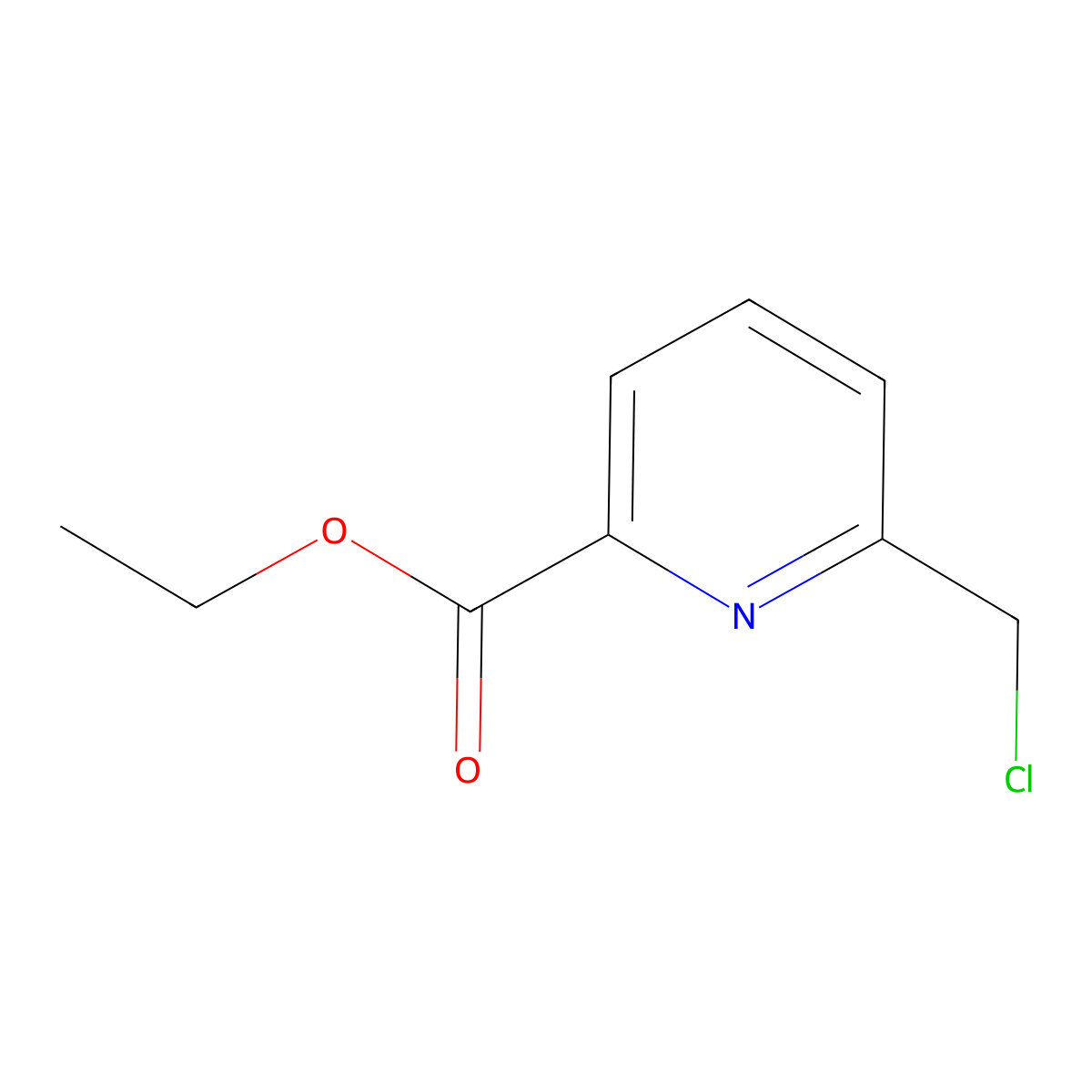 Ethyl 6-(chloromethyl)pyridine-2-carboxylate molecular structure, CAS 49668-99-7