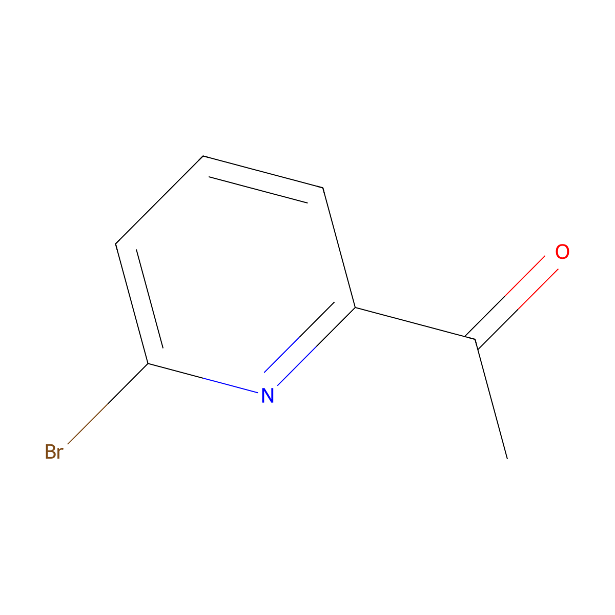 2-Acetyl-6-bromopyridine molecular structure, CAS 49669-13-8