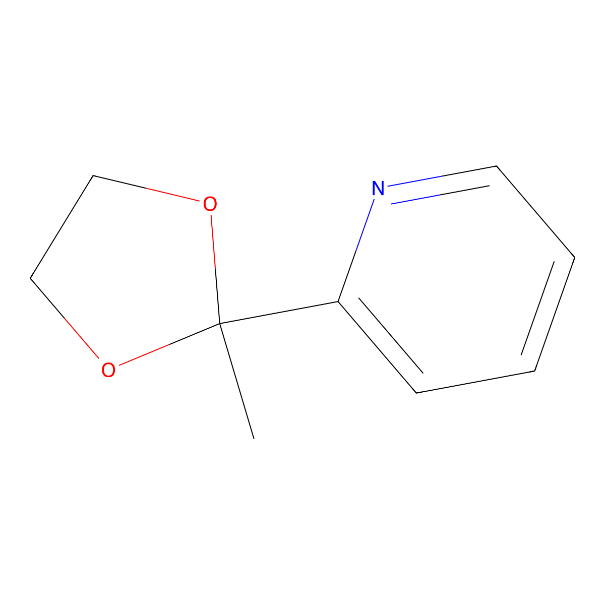 2-(2-Methyl-1,3-dioxolan-2-yl)pyridine molecular structure, CAS 49669-15-0