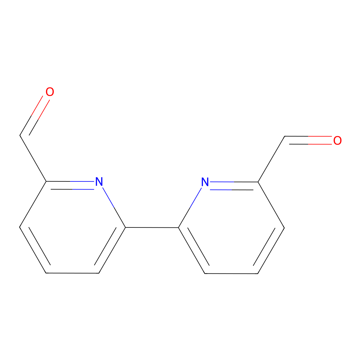 2,2'-Bipyridine-6,6'-dicarbaldehyde molecular structure, CAS 49669-26-3