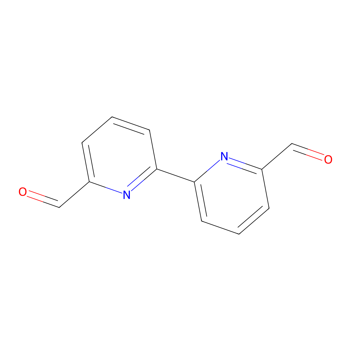 2,2'-Bipyridine-6,6'-dicarbaldehyde molecular structure, CAS 49669-26-3