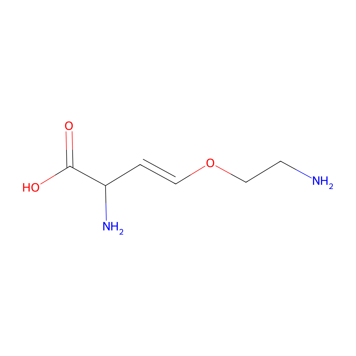 Aminoethoxyvinylglycine molecular structure, CAS 49669-74-1