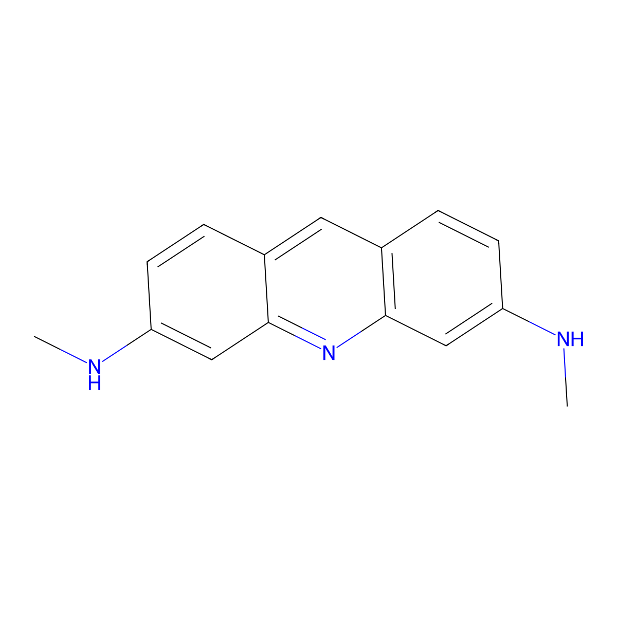 3,6-Acridinediamine, N,N'-dimethyl- molecular structure, CAS 49669-81-0