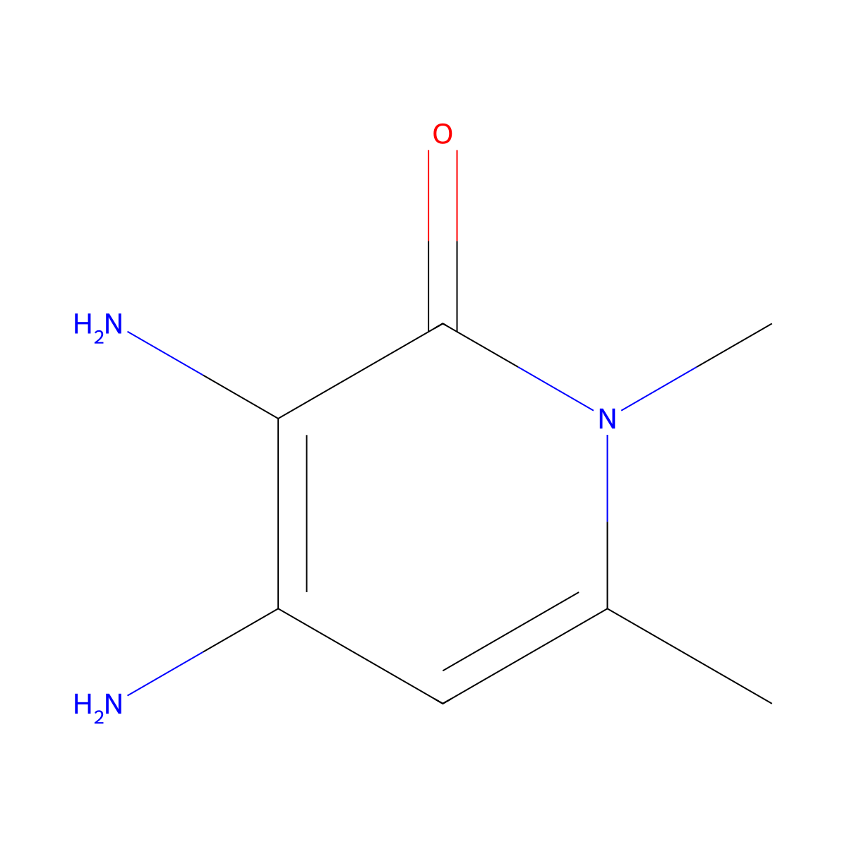 3,4-Diamino-1,6-dimethyl-1,2-dihydropyridin-2-one molecular structure, CAS 4967-08-2