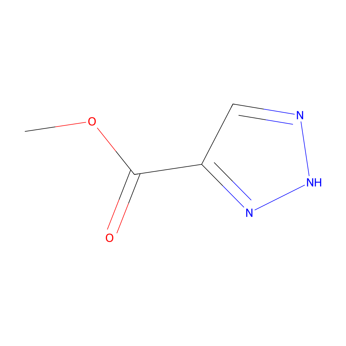 methyl 1H-1,2,3-triazole-4-carboxylate molecular structure, CAS 4967-77-5
