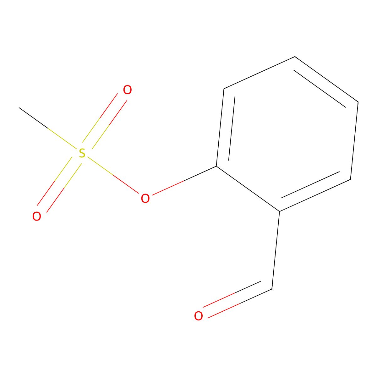 2-Formylphenyl methanesulfonate molecular structure, CAS 49670-40-8