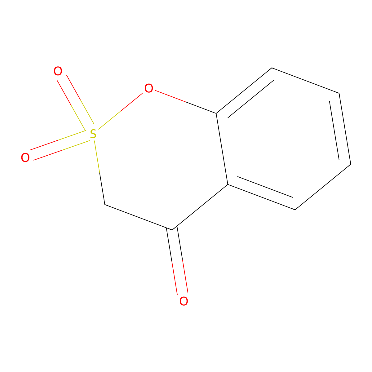1,2-Benzoxathiin-4(3H)-one, 2,2-dioxide molecular structure, CAS 49670-47-5