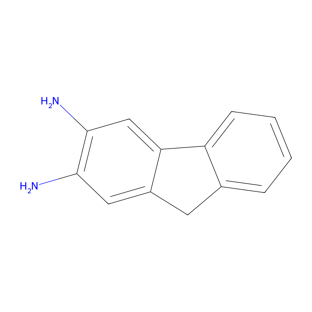 Fluorene-2,3-diamine molecular structure, CAS 49670-63-5