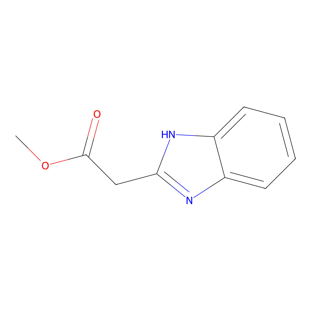 Methyl (1H-benzimidazol-2-yl)acetate molecular structure, CAS 49672-05-1