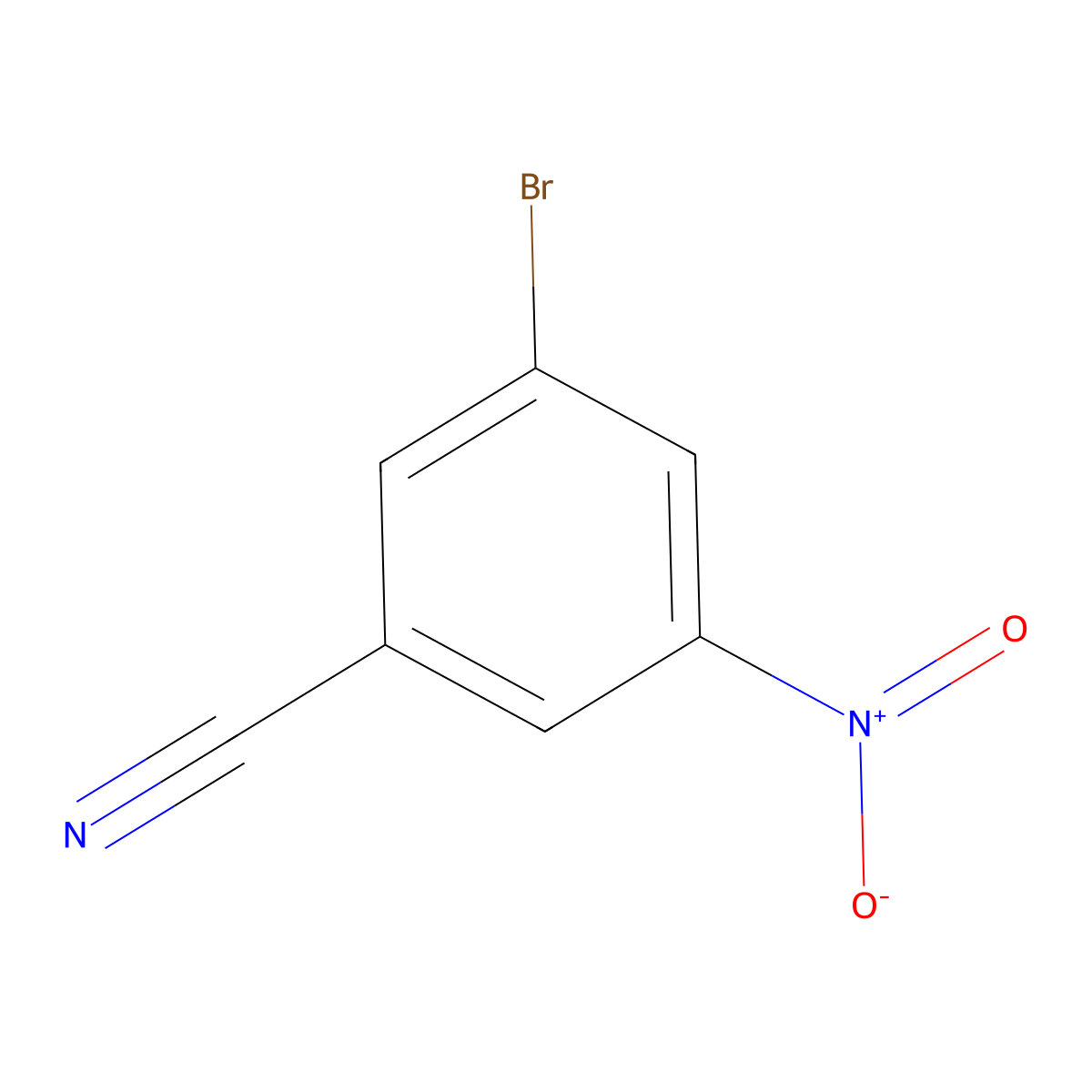 3-Bromo-5-nitrobenzonitrile molecular structure, CAS 49674-15-9
