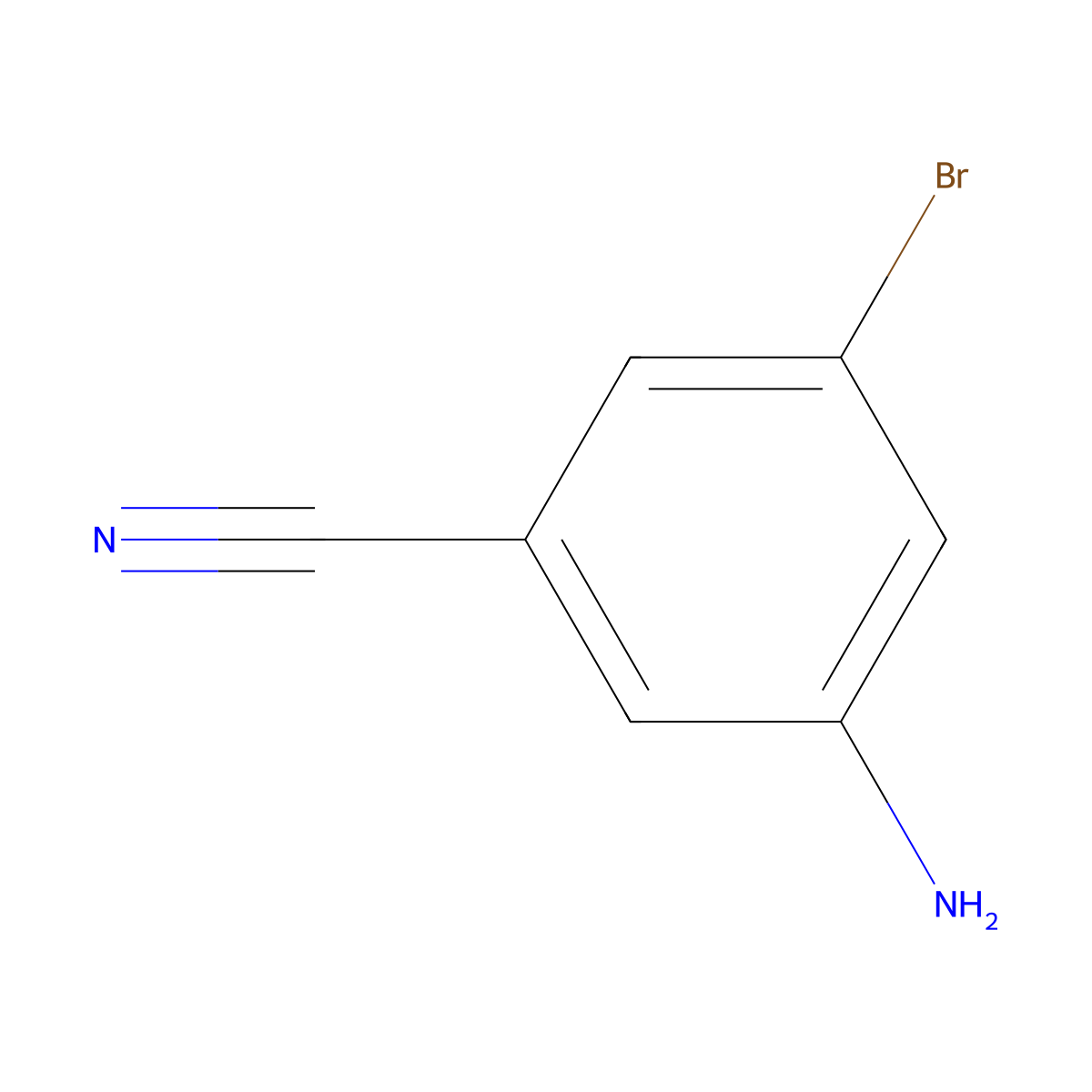 3-Amino-5-bromobenzonitrile molecular structure, CAS 49674-16-0
