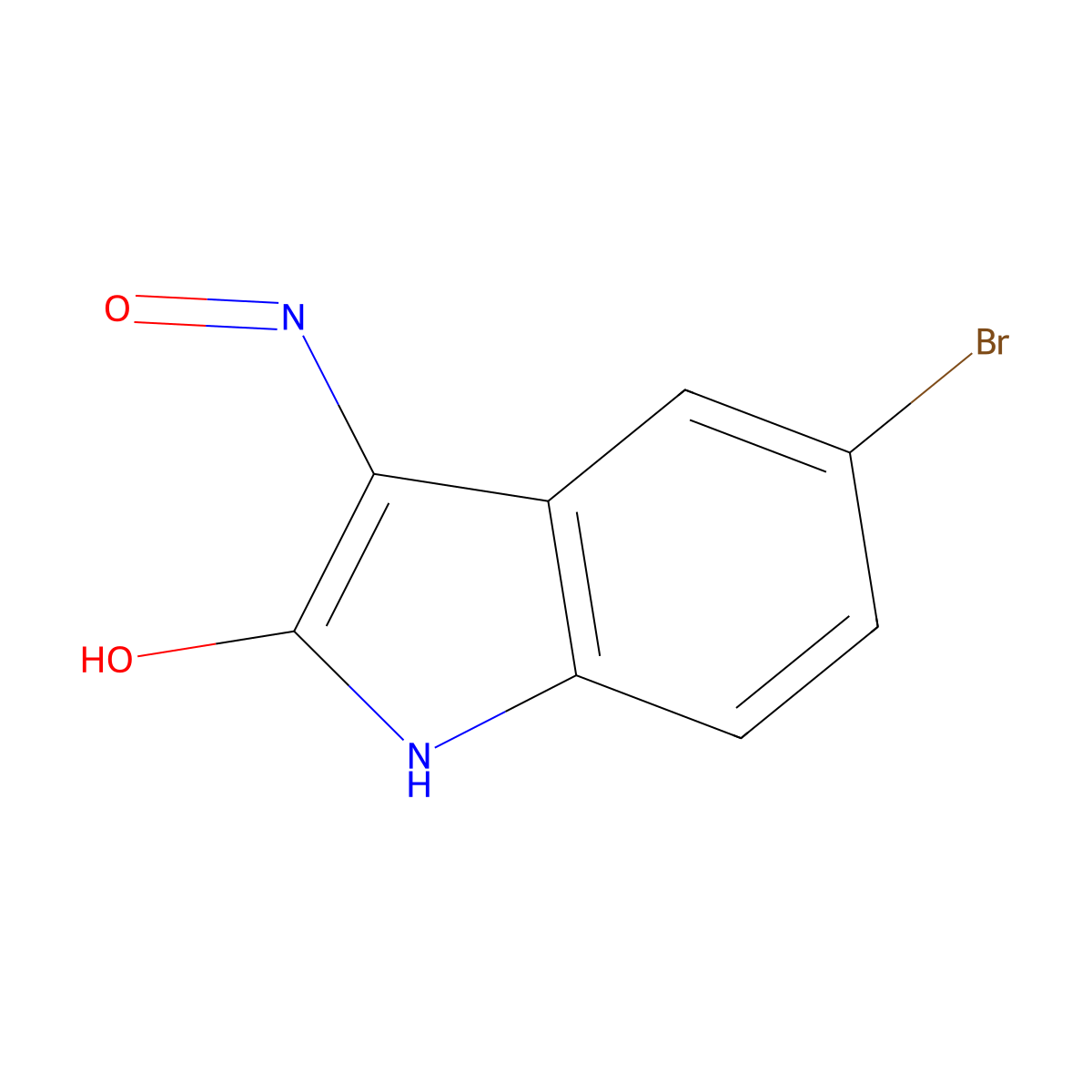 5-Bromo-3-(hydroxyamino)indol-2-one molecular structure, CAS 49675-78-7