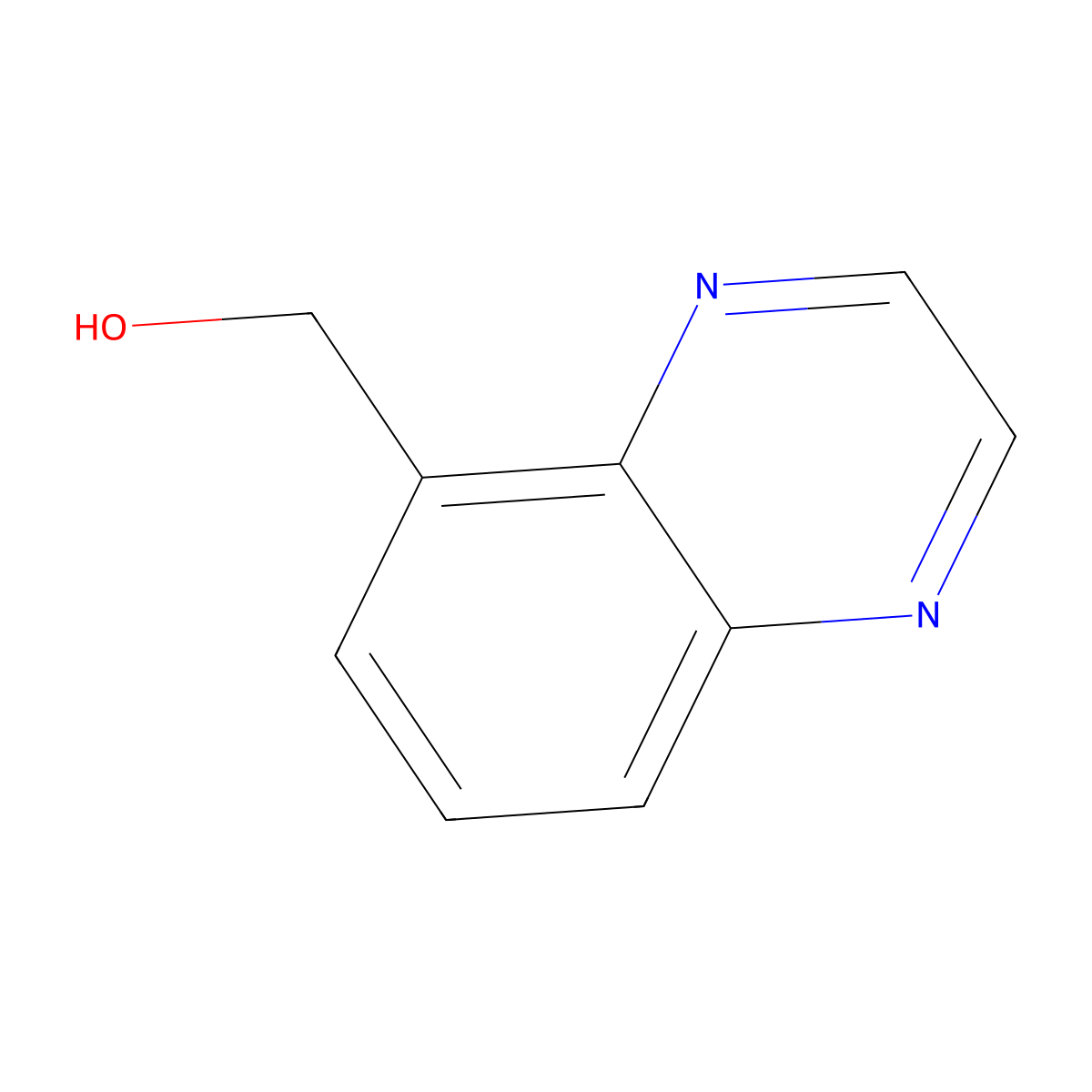 Quinoxalin-5-ylmethanol molecular structure, CAS 496765-32-3