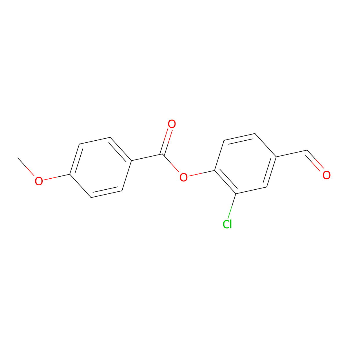 2-Chloro-4-formylphenyl 4-methoxybenzoate molecular structure, CAS 496768-69-5