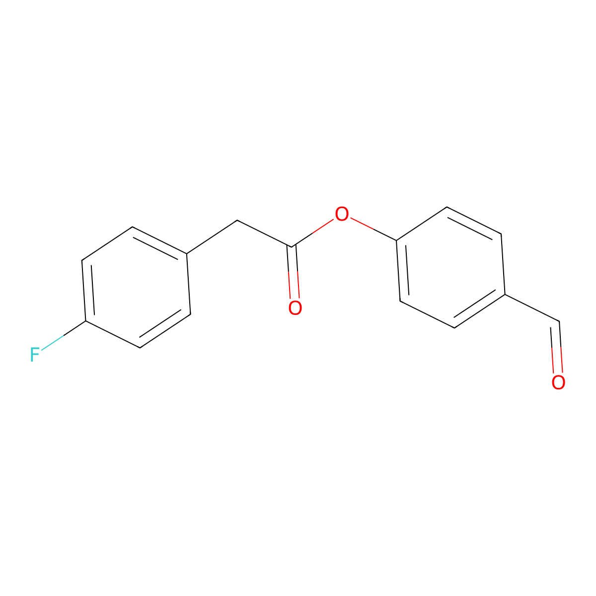 4-Formylphenyl (4-fluorophenyl)acetate molecular structure, CAS 496769-17-6