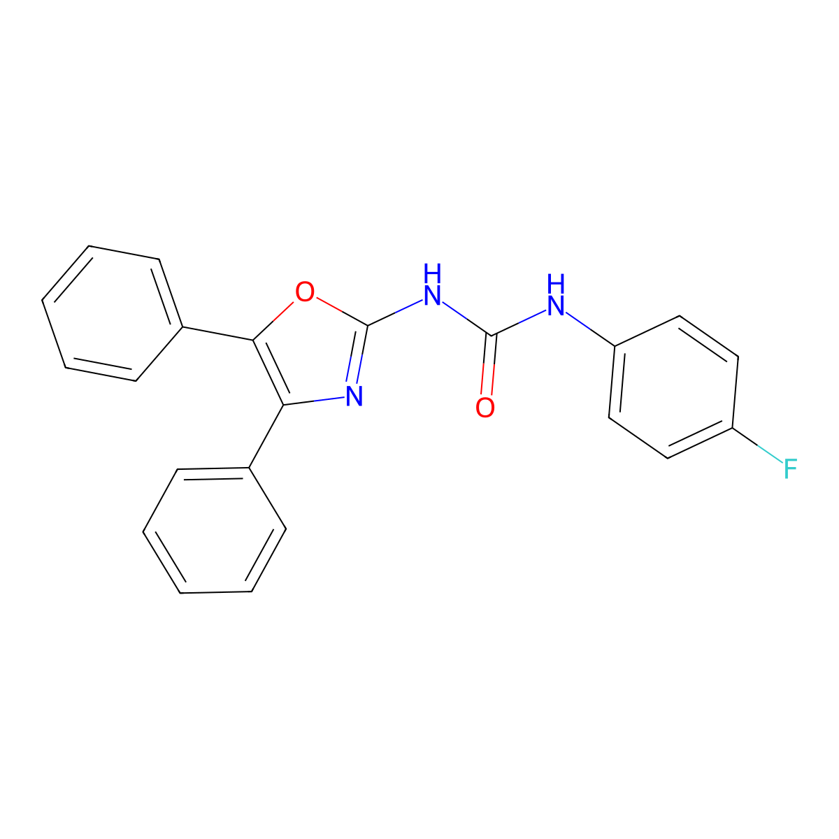 1-(4,5-Diphenyl-1,3-oxazol-2-yl)-3-(4-fluorophenyl)urea molecular structure, CAS 496771-13-2