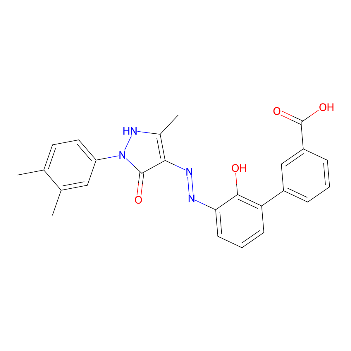 Eltrombopag molecular structure, CAS 496775-61-2