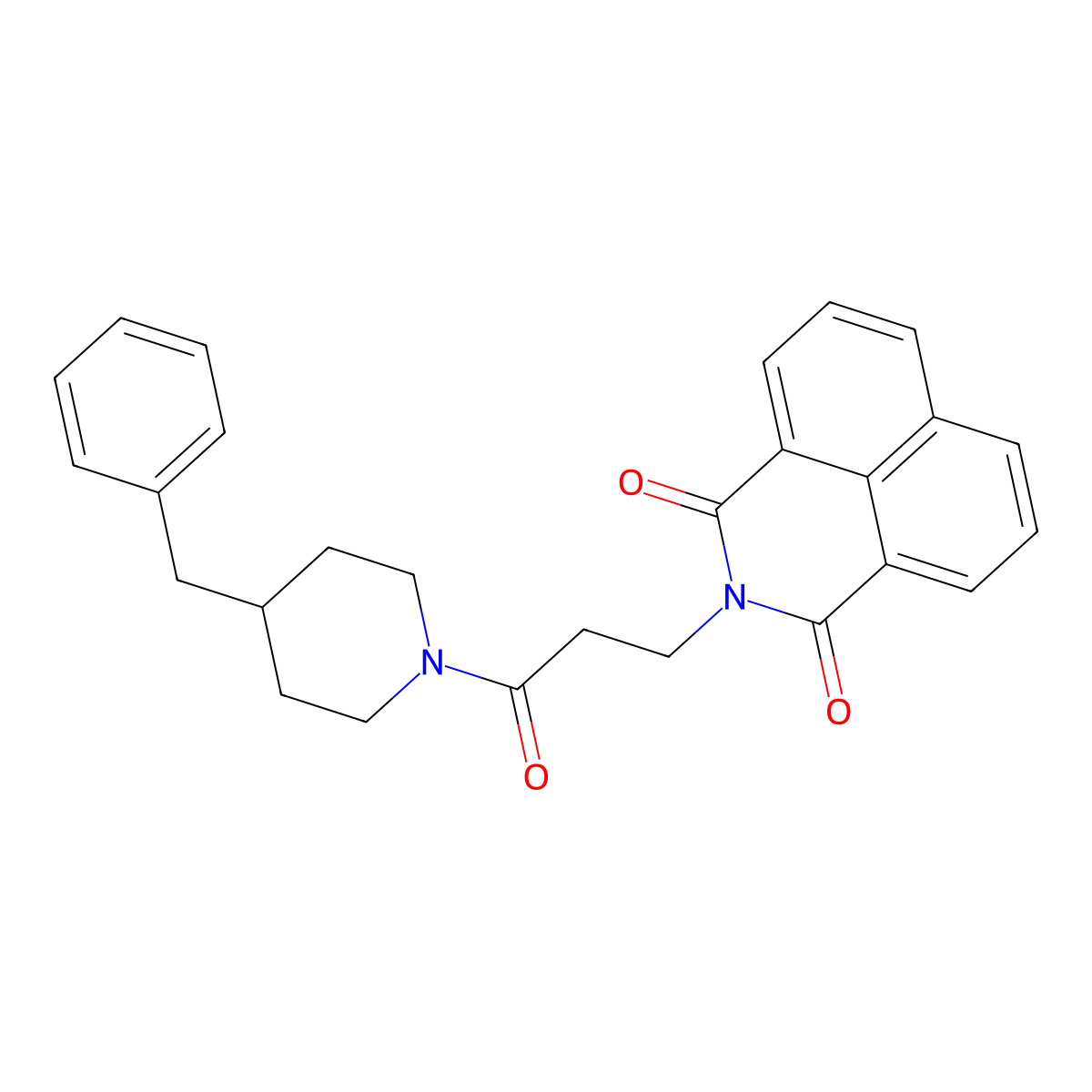 2-[3-(4-Benzylpiperidin-1-yl)-3-oxopropyl]benzo[de]isoquinoline-1,3-dione molecular structure, CAS 496776-96-6