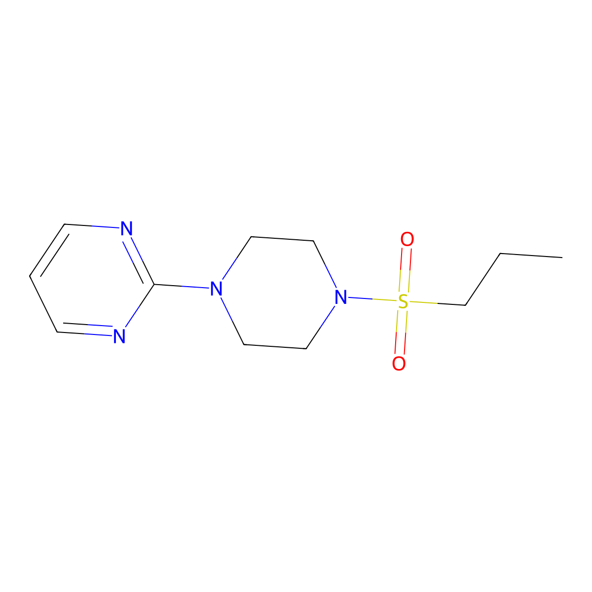 2-[4-(Propylsulfonyl)piperazin-1-yl]pyrimidine molecular structure, CAS 496777-54-9