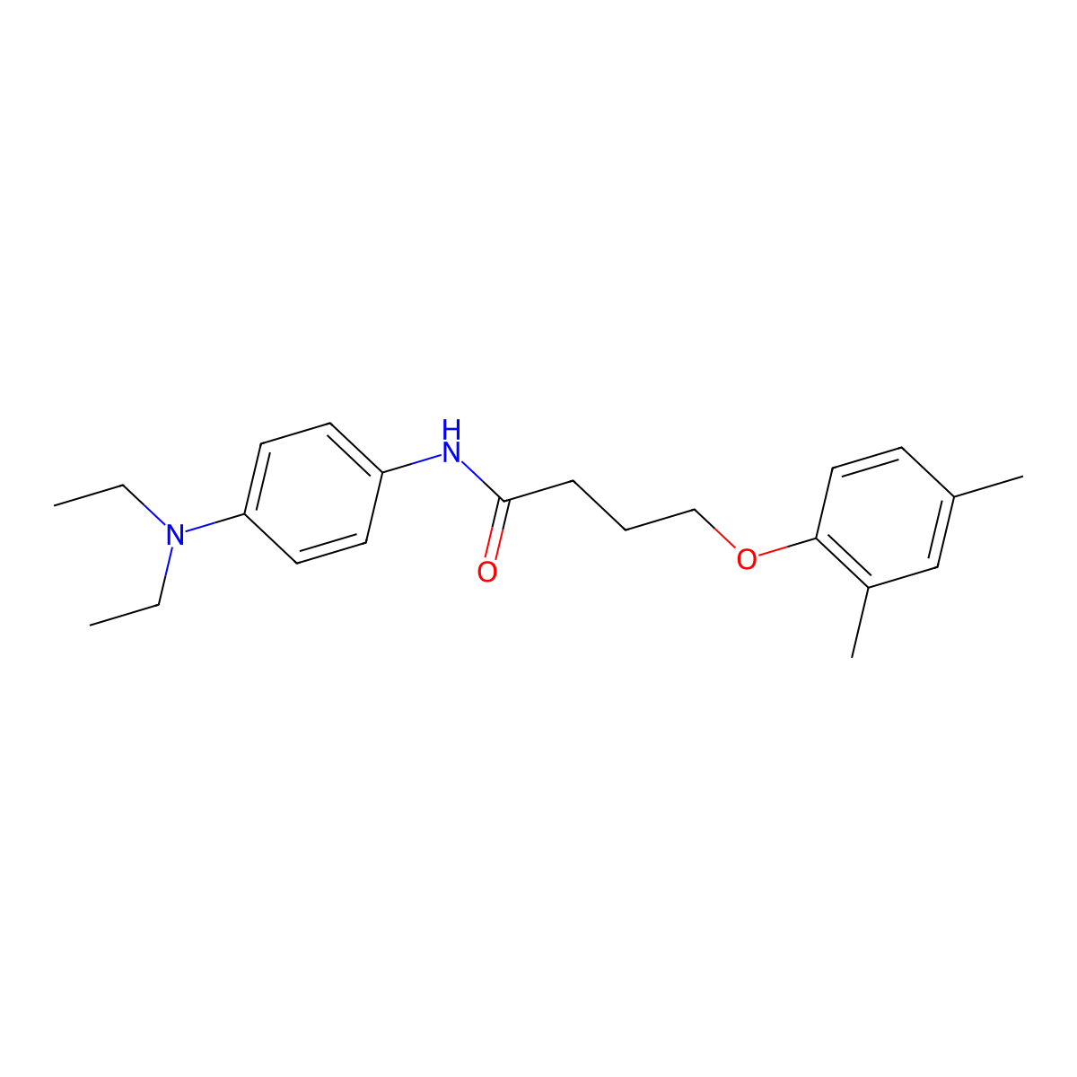N-[4-(diethylamino)phenyl]-4-(2,4-dimethylphenoxy)butanamide molecular structure, CAS 496778-39-3