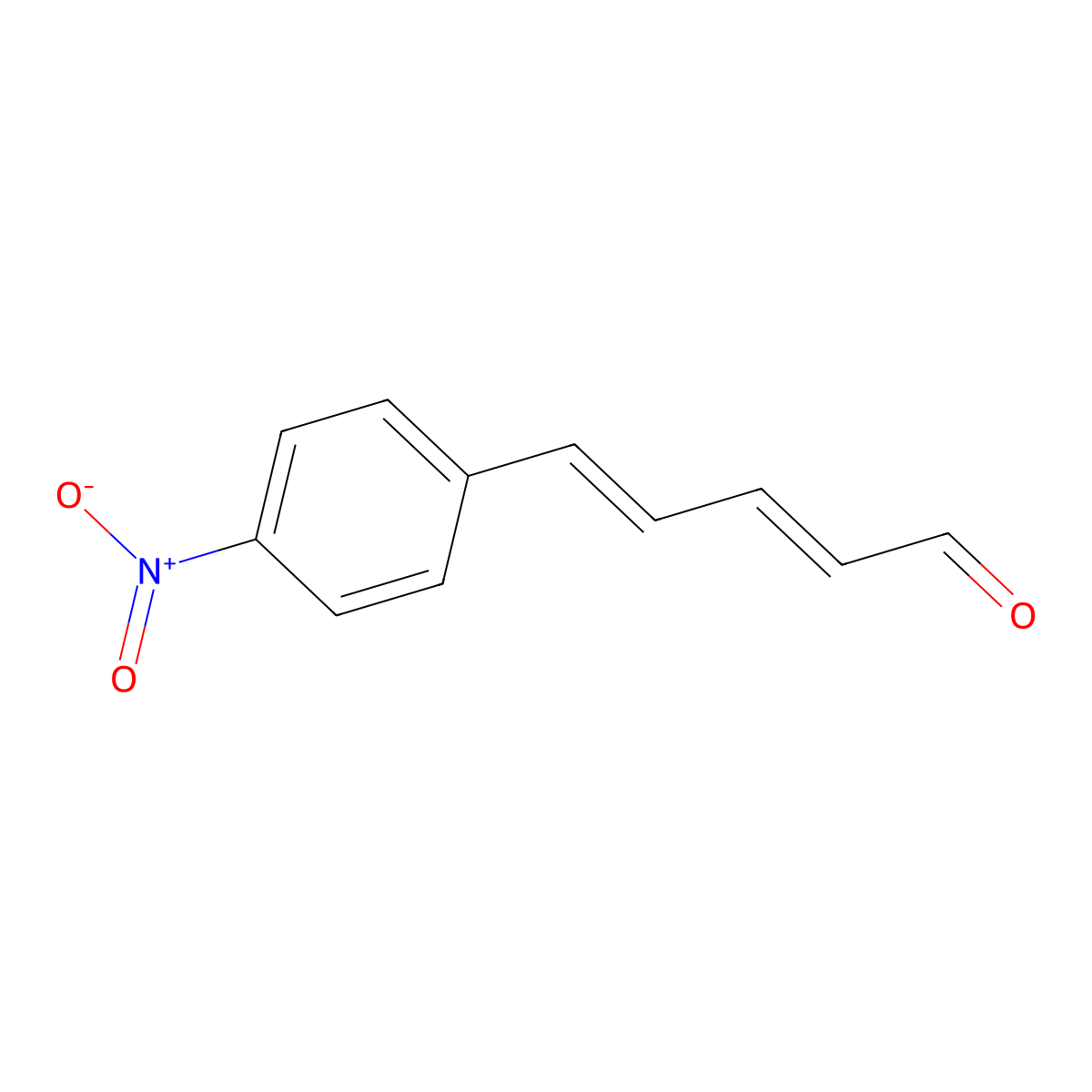 (2E,4E)-5-(4-nitrophenyl)penta-2,4-dienal molecular structure, CAS 49678-09-3