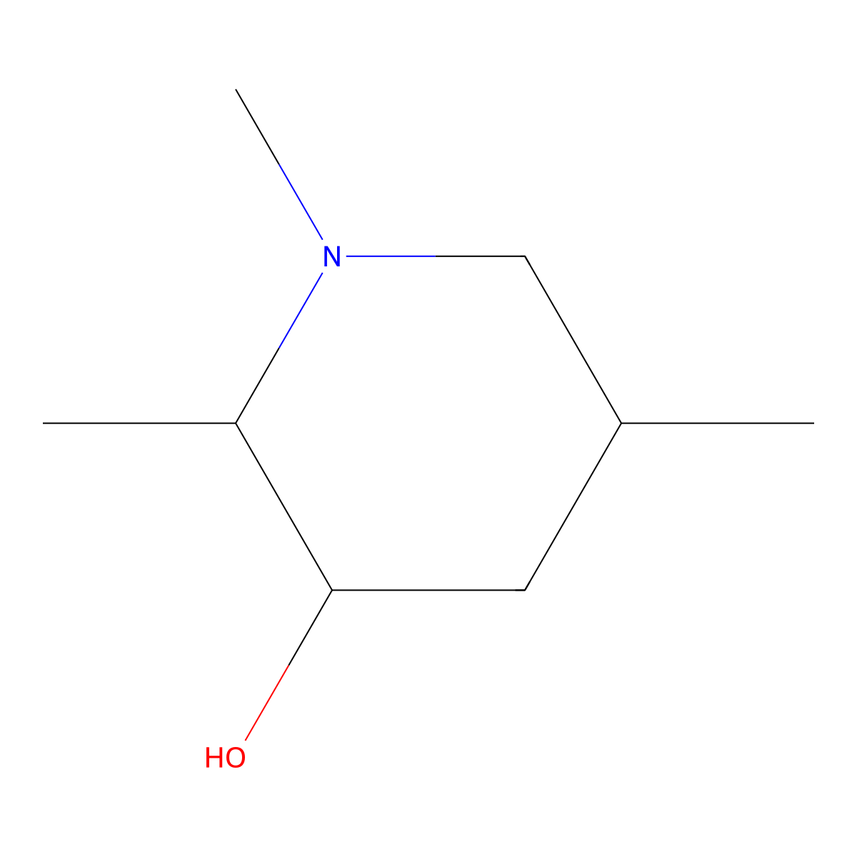 1,2,5-Trimethylpiperidin-3-ol molecular structure, CAS 496783-45-0
