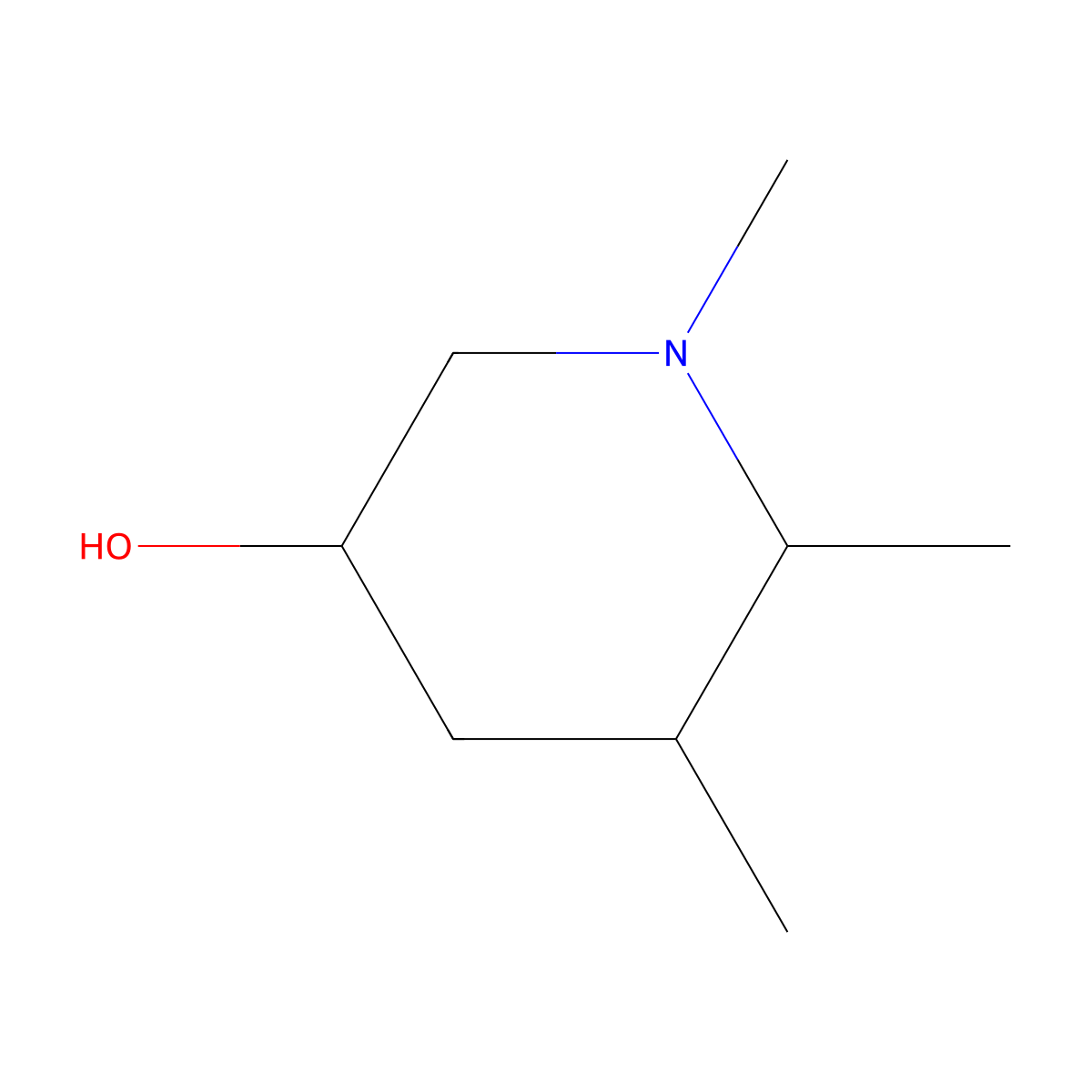 1,5,6-Trimethyl-3-piperidinol molecular structure, CAS 496783-46-1