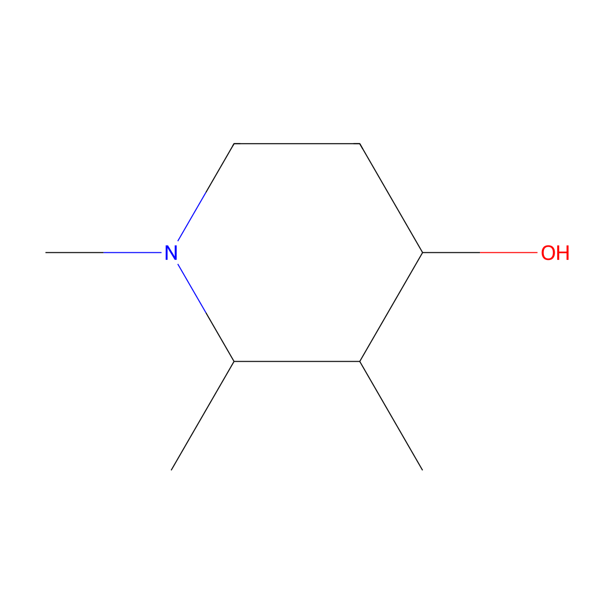 1,2,3-Trimethylpiperidin-4-ol molecular structure, CAS 496783-47-2
