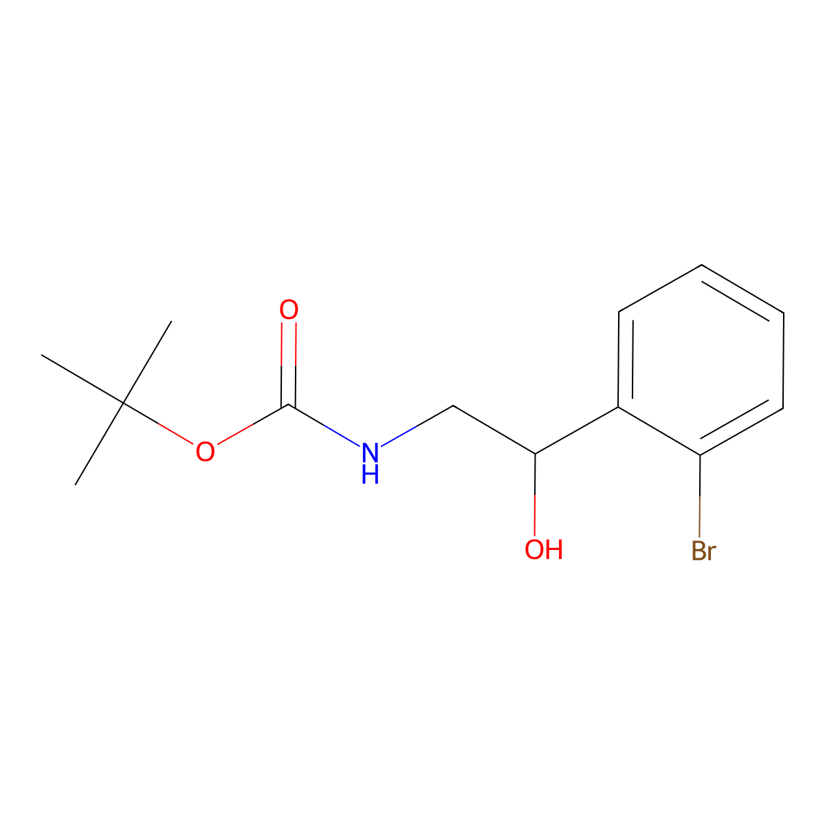 N-Boc-2-(2-bromophenyl)-2-hydroxyethanamine molecular structure, CAS 496790-62-6