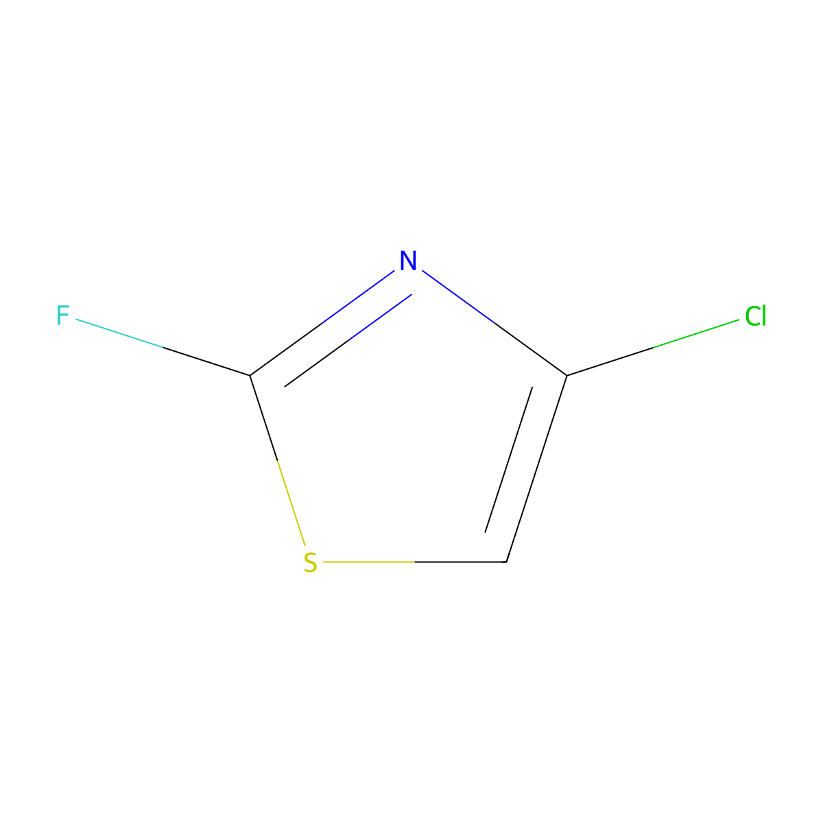 4-Chloro-2-fluoro-1,3-thiazole molecular structure, CAS 496791-62-9