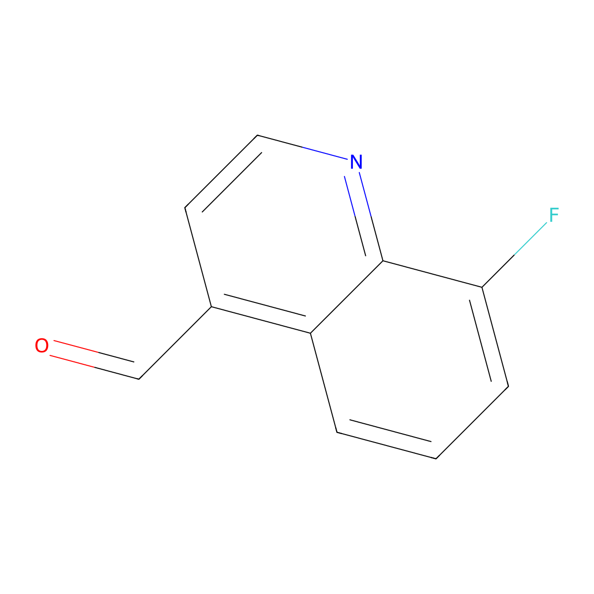 8-Fluoroquinoline-4-carbaldehyde molecular structure, CAS 496792-30-4