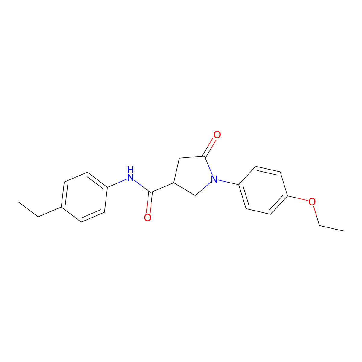 1-(4-ethoxyphenyl)-N-(4-ethylphenyl)-5-oxopyrrolidine-3-carboxamide molecular structure, CAS 496797-13-8