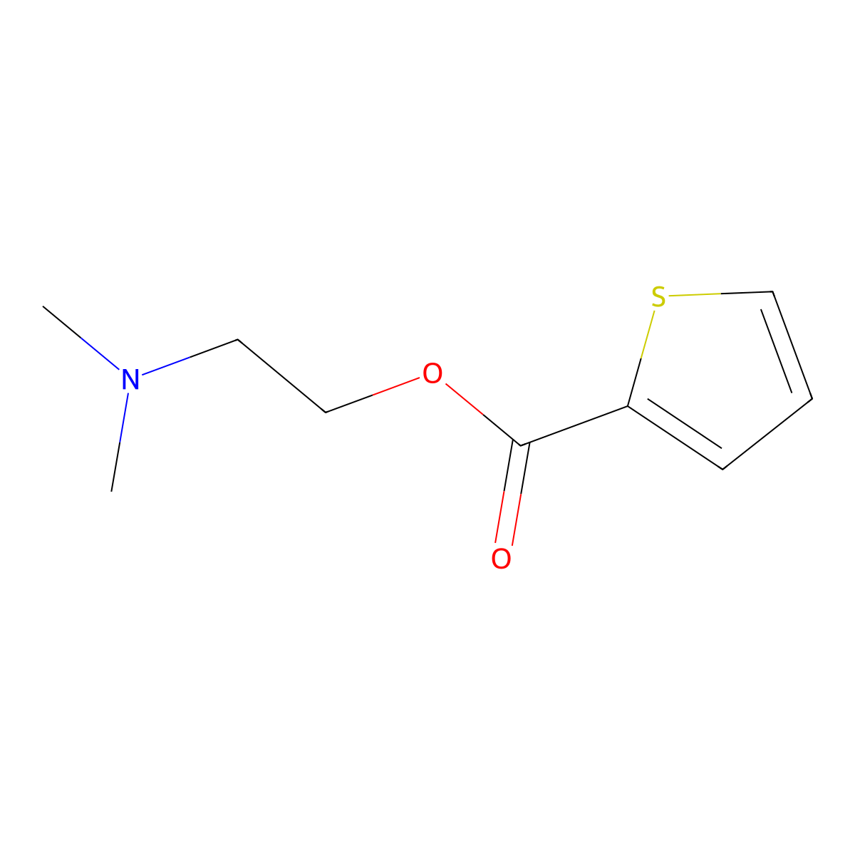 2-(Dimethylamino)ethyl thiophene-2-carboxylate molecular structure, CAS 496799-75-8