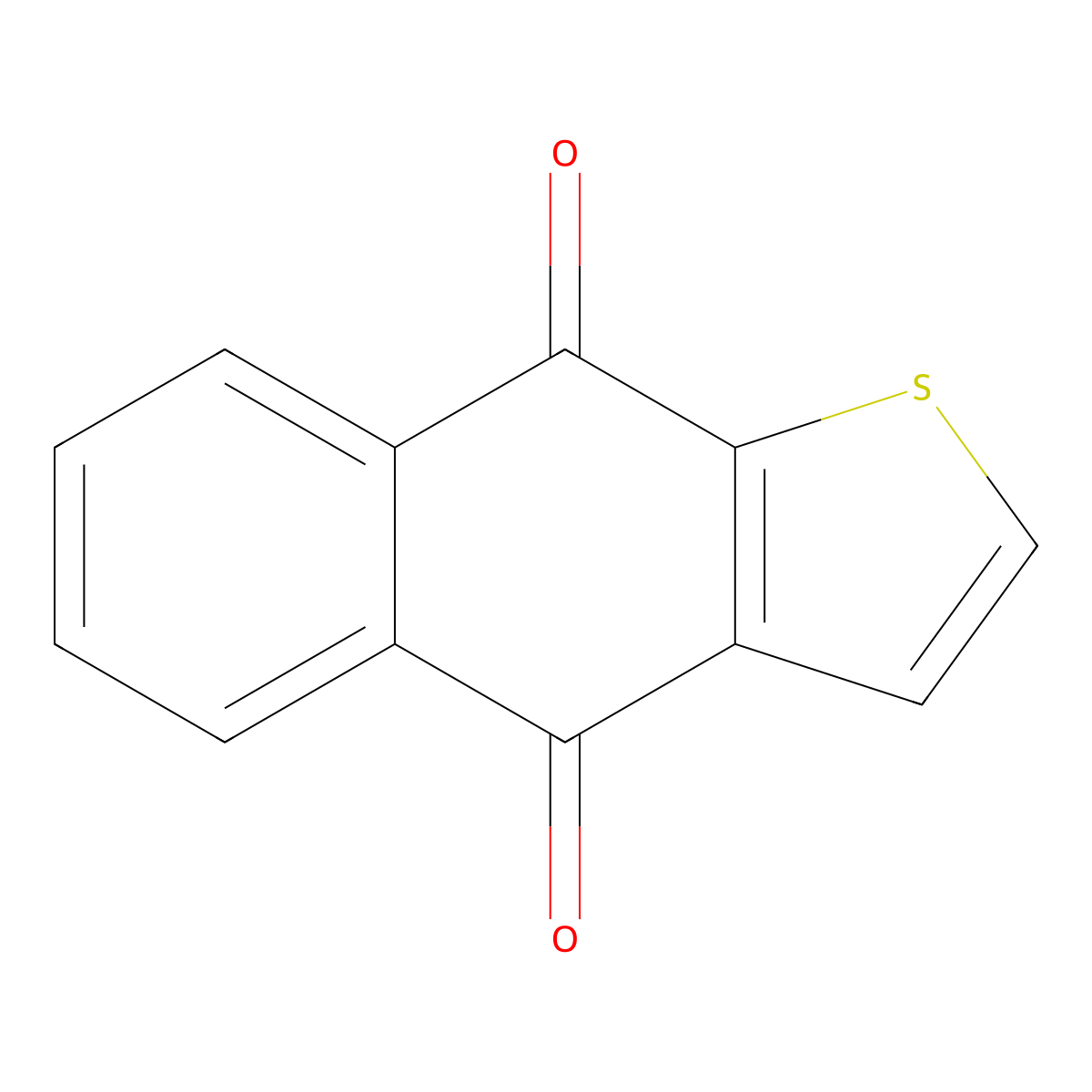 Naphtho(2,3-b)thiophene-4,9-dione molecular structure, CAS 4968-81-4