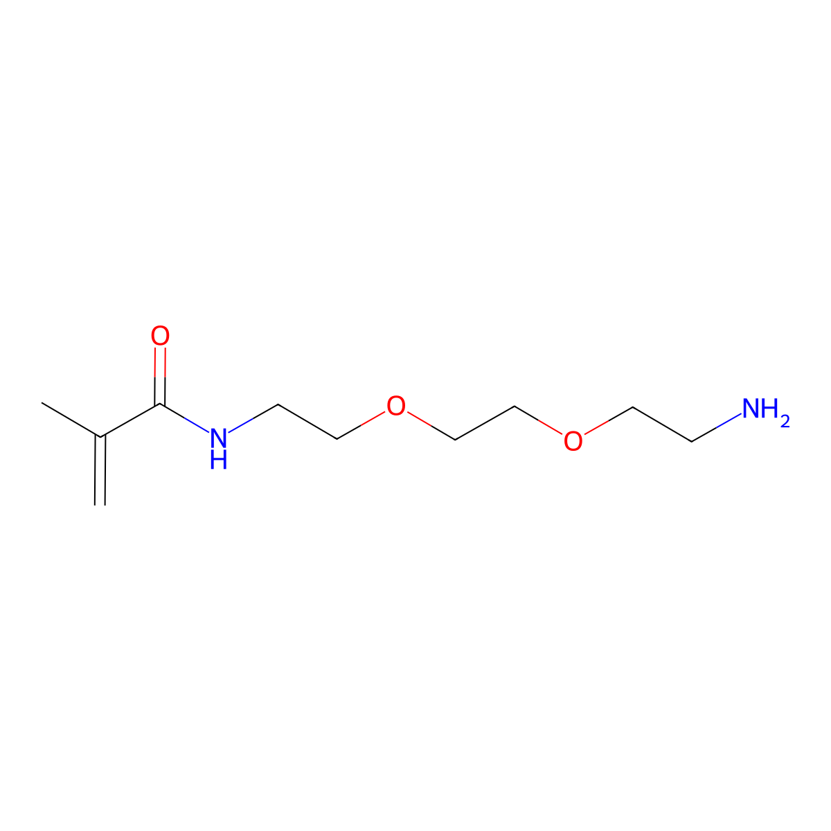 N-{2-[2-(2-Aminoethoxy)ethoxy]ethyl}-2-methylprop-2-enamide molecular structure, CAS 496800-93-2