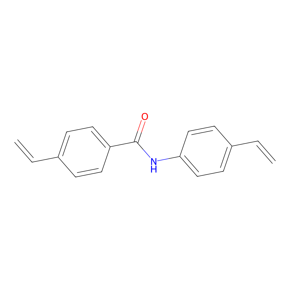 4-Ethenyl-N-(4-ethenylphenyl)benzamide molecular structure, CAS 496801-05-9