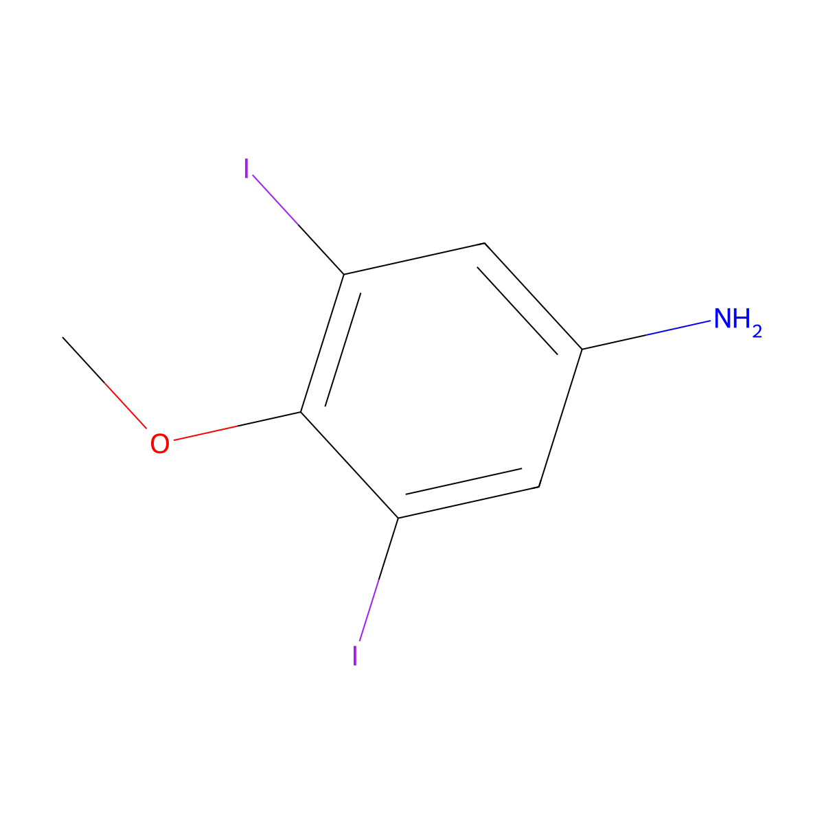 3,5-Diiodo-4-methoxyaniline molecular structure, CAS 496801-28-6