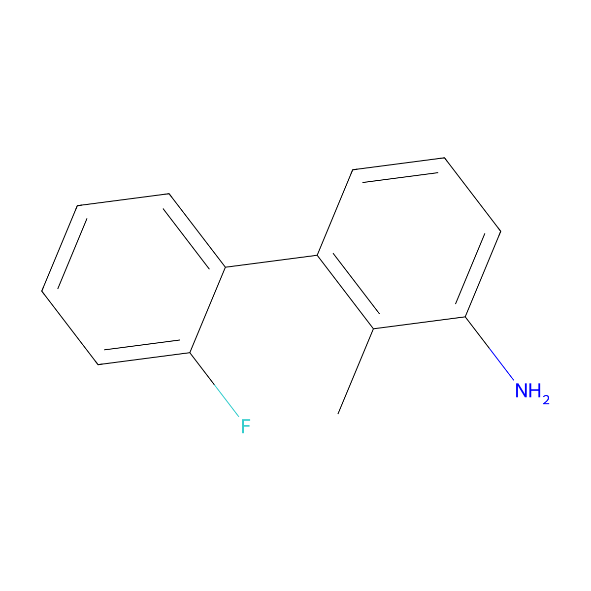 3-(2-Fluorophenyl)-2-methylaniline molecular structure, CAS 496805-58-4
