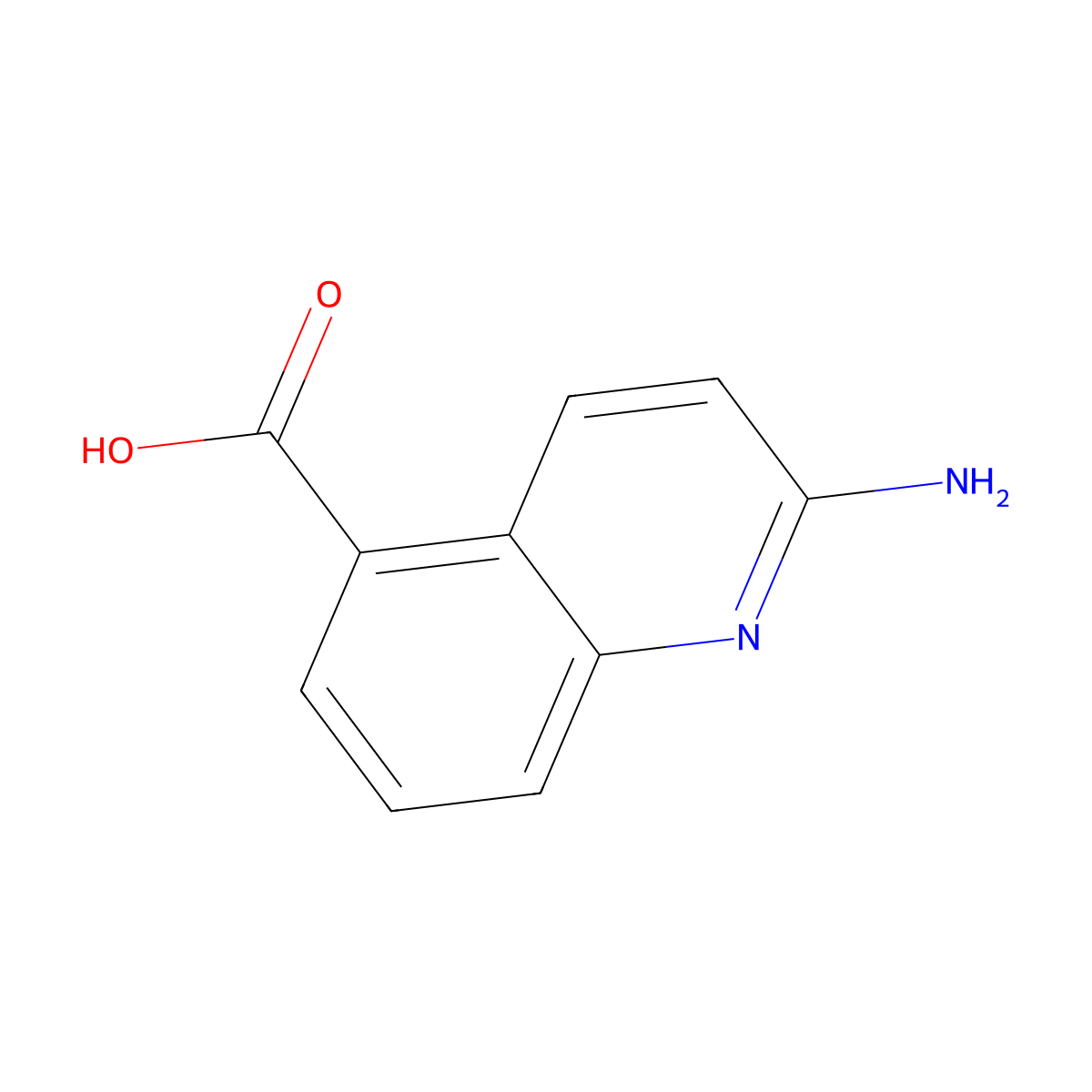 2-Aminoquinoline-5-carboxylic acid molecular structure, CAS 496806-75-8